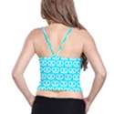 Aqua Pretzel Illustrations Pattern Spaghetti Strap Bra Tops View2