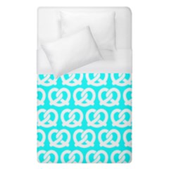 Aqua Pretzel Illustrations Pattern Duvet Cover Single Side (single Size) by GardenOfOphir