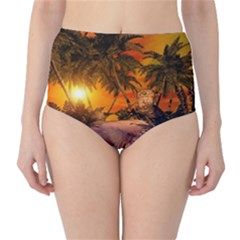 Wonderful Sunset In  A Fantasy World High-waist Bikini Bottoms by FantasyWorld7