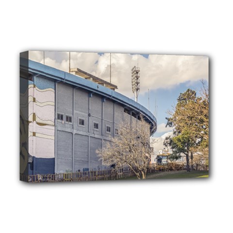 Centenario Stadium Facade In Montevideo Uruguay Deluxe Canvas 18  X 12   by dflcprints