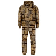 Block Wall 1 Hooded Jumpsuit (men)  by trendistuff