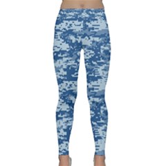 Camo Digital Navy Yoga Leggings by trendistuff