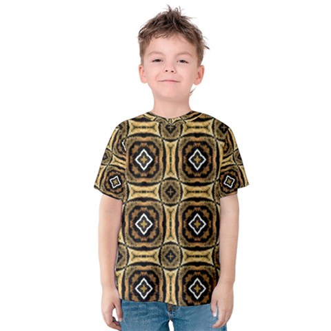 Faux Animal Print Pattern Kid s Cotton Tee by GardenOfOphir