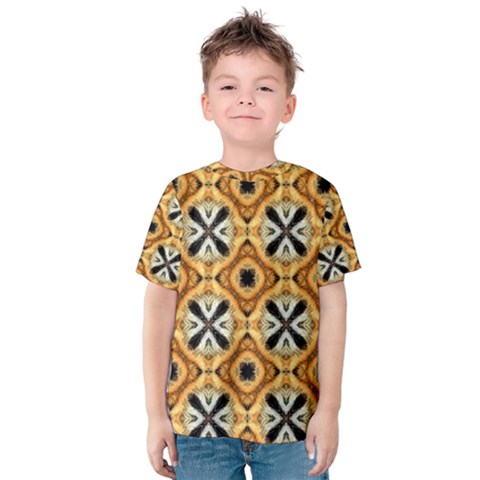 Faux Animal Print Pattern Kid s Cotton Tee by GardenOfOphir