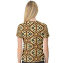 Faux Animal Print Pattern Women s V-Neck Sport Mesh Tee View2