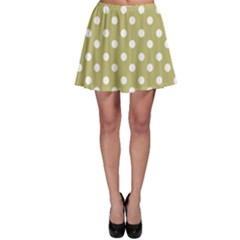 Lime Green Polka Dots Skater Skirts by GardenOfOphir