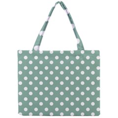 Mint Green Polka Dots Tiny Tote Bags by GardenOfOphir