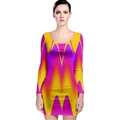 Love To The Colors Long Sleeve Bodycon Dress