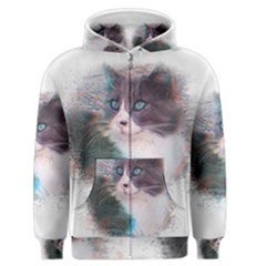 Cat Splash Png Men s Zipper Hoodies by infloence