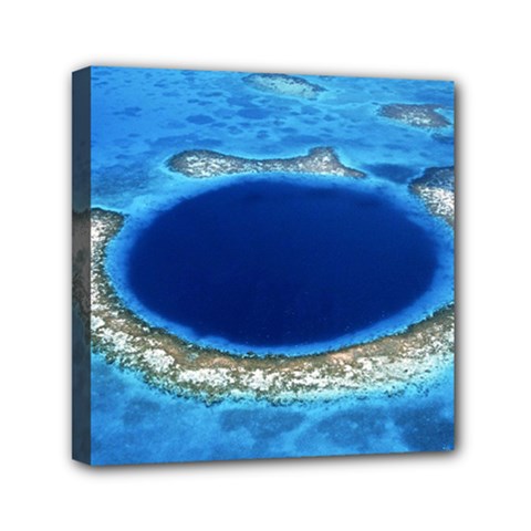 Great Blue Hole 2 Mini Canvas 6  X 6  by trendistuff