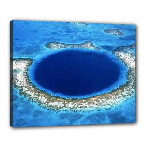 Great Blue Hole 2 Canvas 20  X 16  by trendistuff