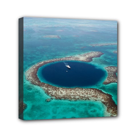 Great Blue Hole 1 Mini Canvas 6  X 6  by trendistuff