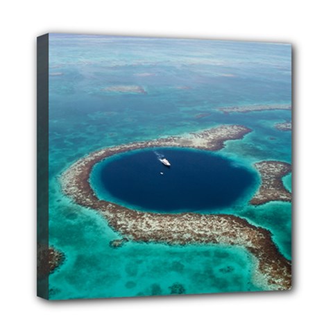 Great Blue Hole 1 Mini Canvas 8  X 8  by trendistuff