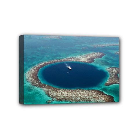 Great Blue Hole 1 Mini Canvas 6  X 4  by trendistuff