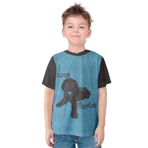 I Love Chocolate Lab Kid s Cotton Tee by SalonOfArtDesigns