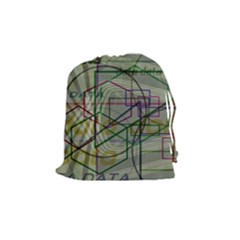 Data Data Data Drawstring Pouches (medium)  by sirhowardlee