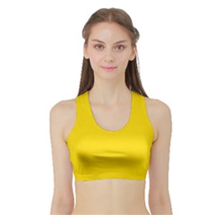 Bright Yellow  Sports Bra  by GalaxySpirit