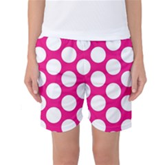 Pink Polkadot Women s Basketball Shorts by Zandiepants