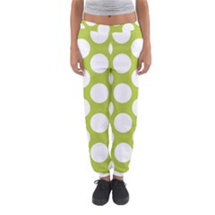 Spring Green Polkadot Women s Jogger Sweatpants by Zandiepants
