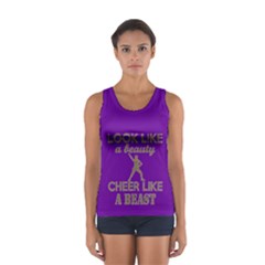 Cheer Like A Beast In Purple & Gold Sport Tank Top  by GalaxySpirit