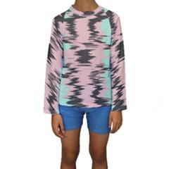 Wave Form  Kid s Long Sleeve Swimwear by LalyLauraFLM