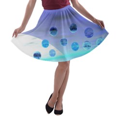 Moonlight Wonder, Abstract Journey To The Unknown A-line Skater Skirt by DianeClancy