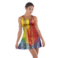 Conundrum I, Abstract Rainbow Woman Goddess  Racerback Dresses by DianeClancy