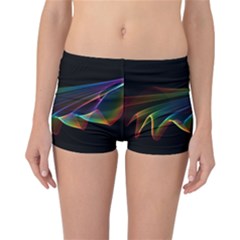  Flowing Fabric Of Rainbow Light, Abstract  Reversible Boyleg Bikini Bottoms by DianeClancy