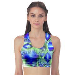 Irish Dream Under Abstract Cobalt Blue Skies Sports Bra by DianeClancy