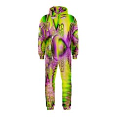 Raspberry Lime Mystical Magical Lake, Abstract  Hooded Jumpsuit (kids) by DianeClancy