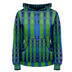 Blue Green Geometric Women s Pullover Hoodie