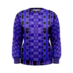 Blue Black Geometric Pattern Women s Sweatshirt