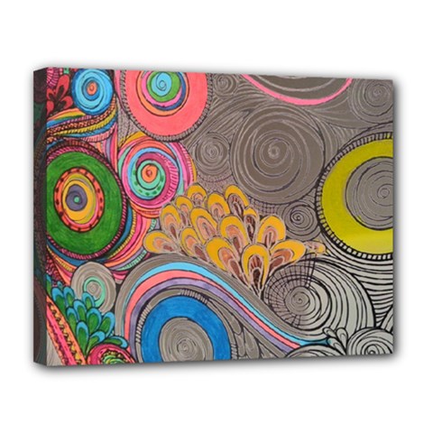 Rainbow Passion Canvas 14  X 11  by SugaPlumsEmporium