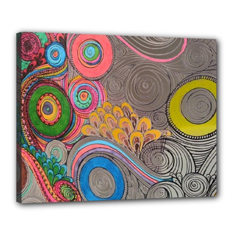 Rainbow Passion Canvas 20  X 16  by SugaPlumsEmporium