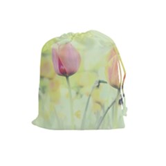 Softness Of Spring Drawstring Pouches (large)  by TastefulDesigns