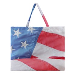 Folded American Flag Zipper Large Tote Bag by StuffOrSomething