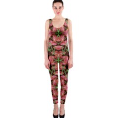 Floral Collage Pattern Onepiece Catsuit by dflcprintsclothing