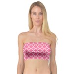 Soft Pink Quatrefoil Pattern Bandeau Top