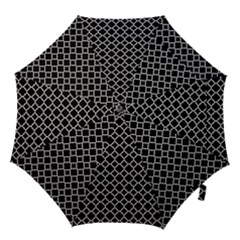 Black & White Quatrefoil Pattern Hook Handle Umbrella (medium) by Zandiepants