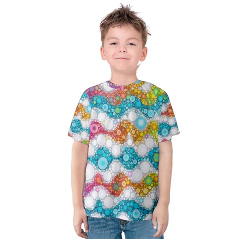 Bubble Waves Kid s Cotton Tee by KirstenStar