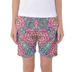 Petals, Carnival, Bold Flower Design Women s Basketball Shorts by Zandiepants