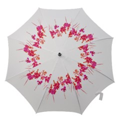 Minimal Floral Print Hook Handle Umbrellas (medium) by dflcprints