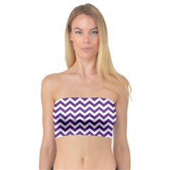 Royal Purple & White Zigzag Pattern Bandeau Top by Zandiepants