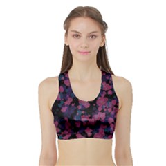 Confetti Hearts Women s Sports Bra With Border by TRENDYcouture