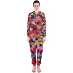 Colorful Brush Strokes                                             Hooded Jumpsuit (ladies) by LalyLauraFLM