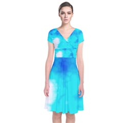 Turquoise Sky  Wrap Dress by TRENDYcouture