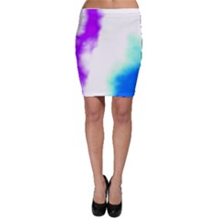 Pink White And Blue Sky Bodycon Skirt by TRENDYcouture