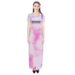 Pink N Purple Short Sleeve Maxi Dress