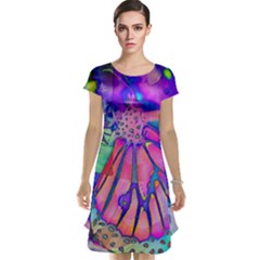 Psychedelic Butterfly Cap Sleeve Nightdress by MichaelMoriartyPhotography