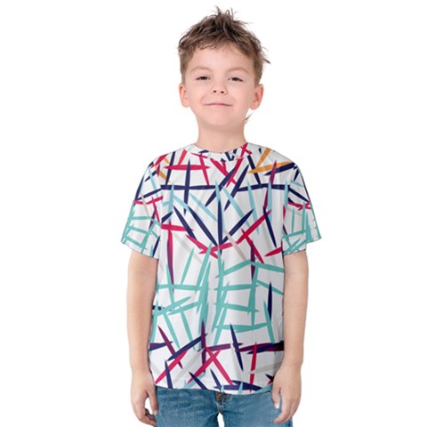 Strokes                                                                    Kid s Cotton Tee by LalyLauraFLM